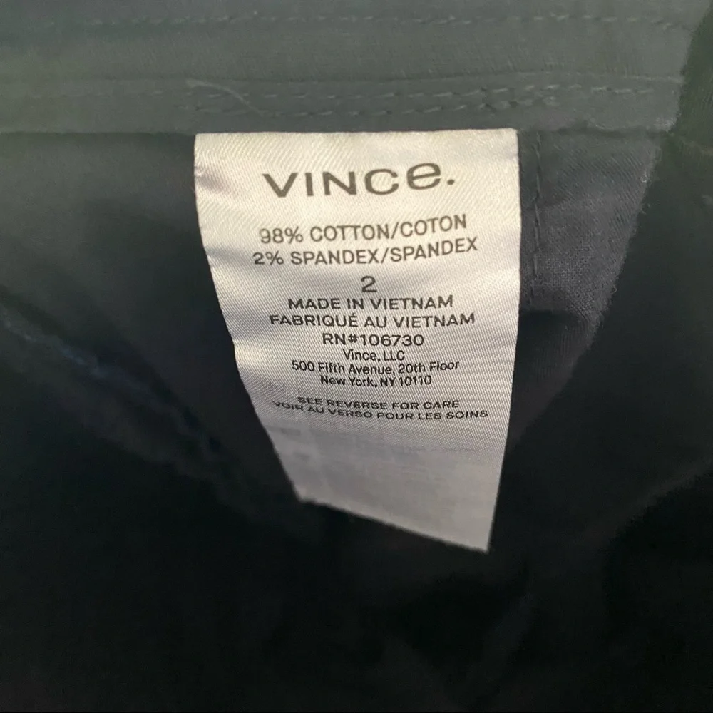 Vince Flat Front Crop Trousers Navy Blue 2 / 28 Career wear